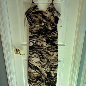 Bar lll Black & Tan marble dress
